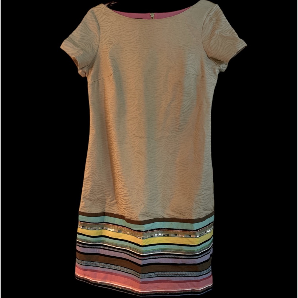 Muse Vintage Retro 90’s  trimmed textured disco bottom dress 8 unique